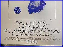 Original Elton John and The Kinks Concert at the Fillmore West Poster