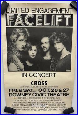 Original Facelift Cross Downey Civic Theatre Concert Poster Los Angeles Rare