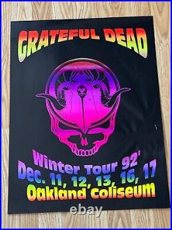 Original Grateful Dead Oakland Coliseum December 1992 Run Concert Poster