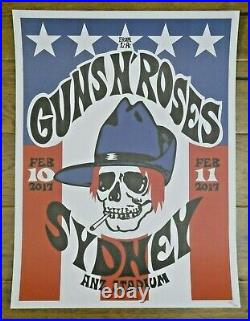 Original Guns N' Roses 2017 Sydney Australia 18x24 Concert Poster Lt Ed. 150/200