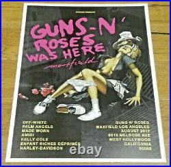 Original Guns N' Roses Was Here 2017 Maxfield Los Angeles 18x24 Concert Poster