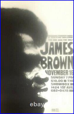 Original JAMES BROWN concert poster. SHOWBOX Seattle Very rare, see Smithsonian