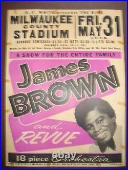 Original James Brown 1967 Milwaukee Concert Poster