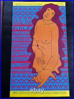 Original Janis Joplin Concert Poster From 1967 San Francisco Vintage