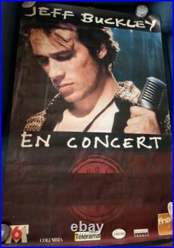 Original Jeff Buckley Concert Poster France 1995 Tour Ultra Rare Item Original Jeff Buckley Concert Poster France 1995 Tour Ultra Rare Item