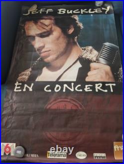 Original Jeff Buckley Concert Poster France 1995 Tour Ultra Rare Item Original Jeff Buckley Concert Poster France 1995 Tour Ultra Rare Item