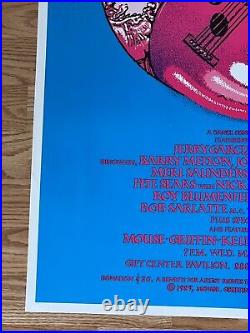Original Jerry Garcia Concert Poster 1989 Gift Center San Francisco Rick Griffin
