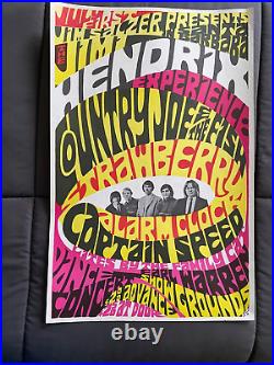 Original Jimi Hendrix Concert Poster, 2nd Printing