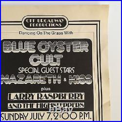 Original KISS 1974 Concert Poster 1st TOUR TN Blue Oyster Cult Nazareth Rare
