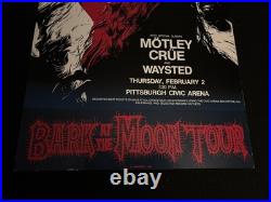 Original Ozzy Osbourne 1983 Bark At The Moon Concert Tour Poster-motley Crue