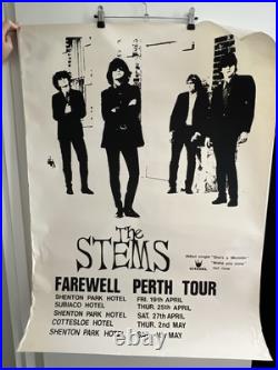 Original Poster THE STEMS 1986 She is A Monster Farewell Perth Concerts Citadel