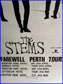 Original Poster THE STEMS 1986 She is A Monster Farewell Perth Concerts Citadel