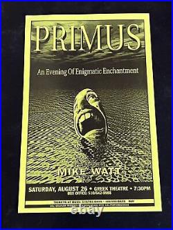 Original Primus Concert Poster From The 1990's Neon Yellow Green