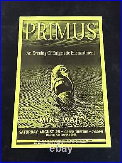 Original Primus Concert Poster From The 1990's Neon Yellow Green