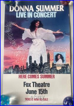 Original Rare Vintage 1977 Donna Summers Live In Concert Poster