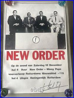 Original Rare Vintage 1980 New Order Rotterdam Holland Concert Poster