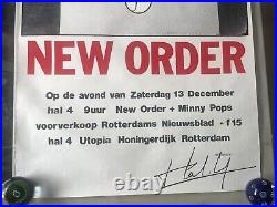 Original Rare Vintage 1980 New Order Rotterdam Holland Concert Poster