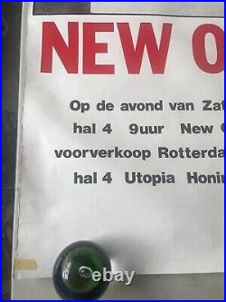 Original Rare Vintage 1980 New Order Rotterdam Holland Concert Poster