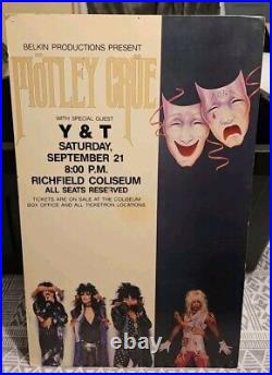 Original Richfield Coliseum Concert Poster Motley Crue Ohio 1985 READ ALL