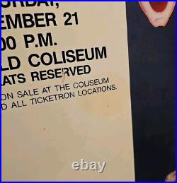 Original Richfield Coliseum Concert Poster Motley Crue Ohio 1985 READ ALL