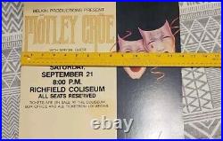 Original Richfield Coliseum Concert Poster Motley Crue Ohio 1985 READ ALL