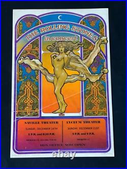 Original Rolling Stones Concert Poster from London 1969 Date Specific Rare AOR Original Rolling Stones Concert Poster from London 1969 Date Specific Rare AOR