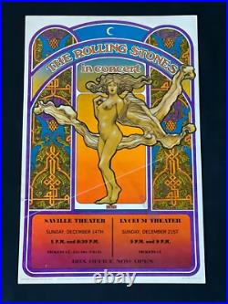 Original Rolling Stones Concert Poster from London 1969 Date Specific Rare AOR Original Rolling Stones Concert Poster from London 1969 Date Specific Rare AOR