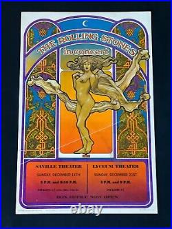 Original Rolling Stones Concert Poster from London 1969 Date Specific Rare AOR Original Rolling Stones Concert Poster from London 1969 Date Specific Rare AOR