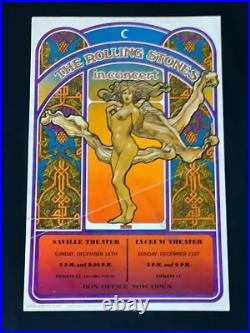 Original Rolling Stones Concert Poster from London 1969 Date Specific Rare AOR Original Rolling Stones Concert Poster from London 1969 Date Specific Rare AOR