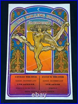 Original Rolling Stones Concert Poster from London 1969 Date Specific Rare AOR Original Rolling Stones Concert Poster from London 1969 Date Specific Rare AOR