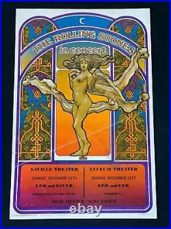 Original Rolling Stones Concert Poster from London 1969 Date Specific Rare AOR Original Rolling Stones Concert Poster from London 1969 Date Specific Rare AOR