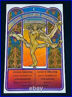 Original Rolling Stones Concert Poster from London 1969 Date Specific Rare AOR Original Rolling Stones Concert Poster from London 1969 Date Specific Rare AOR