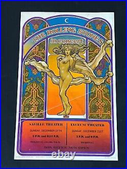 Original Rolling Stones Concert Poster from London 1969 Date Specific Rare AOR Original Rolling Stones Concert Poster from London 1969 Date Specific Rare AOR