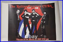 Original Rolling Stones Poster For The March 2016 Cuban Concert Art