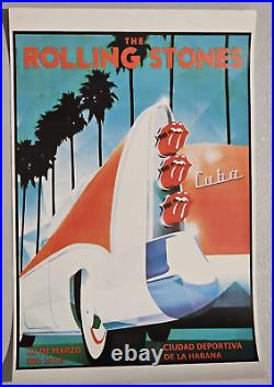 Original Rolling Stones Poster For The March 2016 Cuban Concert Art
