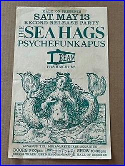 Original Sea Hags 1989 Concert Poster I-Beam San Francisco
