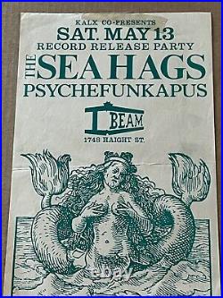 Original Sea Hags 1989 Concert Poster I-Beam San Francisco
