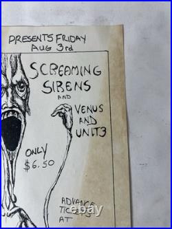 Original TSOL Screaming Sirens Fender's Ballroom 1984 Jeff Conly Concert Poster