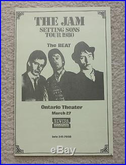 Original The Jam 1980 Concert Poster Setting Sons Tour Ontario Theater