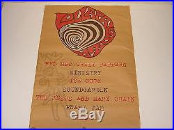 Original Vintage 1992 Lollapalooza Pearl Jam Soundgarden Concert Promo Poster
