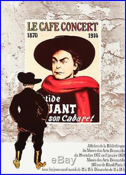 Original Vintage Exhibition Poster Cafe Concert Aristide Bruant Cabaret Lautrec