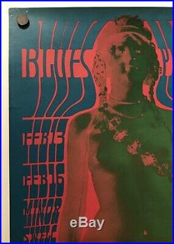 Original Vintage Poster BLUES PROJECT 1967 Moscoso Concert NR #6 1st Printing