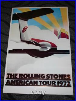 Original Vintage ROLLING STONES 1972 Exile Concert Tour Poster Authentic 25 x 38