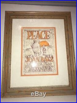 Original Vtg GRATEFUL DEAD JOAN BAEZ 1966 Concert Poster PEACE Pooh Mt Tamaipais
