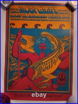 Original/rare Moby Grape & The Charlatans Concert Poster
