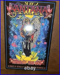 Original rock concert posters Carlos Santana 2016