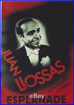 Original vintage poster ESPLANADE JAZZ CONCERTS JUAN LLOSSAS 1933