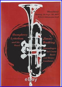 Original vintage poster HUMPHREY LITTELTON JAZZ CONCERT 1958