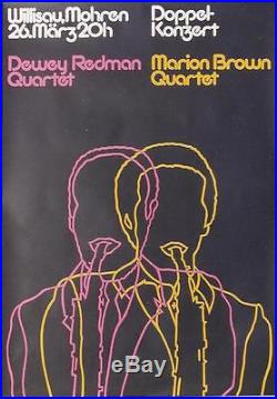 Original vintage poster JAZZ CONCERTS WILLISAU REDMAN BROWN 1977