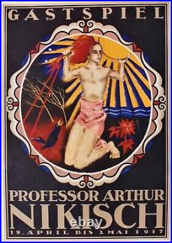 Original vintage poster PROF. A. NIKISCH MUSIC PERFORMANCE ZURICH 1917